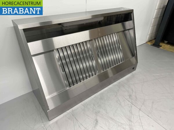 Hotte aspirante en acier inoxydable Moteur Premium-line 1500 mètres cubes modèle oblique 160 cm 230V Horeca – Image 3
