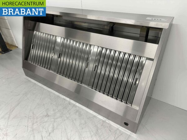Hotte aspirante en acier inoxydable Premium-line Motor 2000 kuub Sloping Model 180 cm 230V Horeca – Image 4