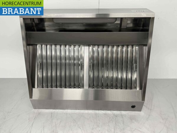 Hotte aspirante en acier inoxydable Moteur de la hotte 1500 kuub Premium-line Modèle incliné 120 cm 230V Horeca
