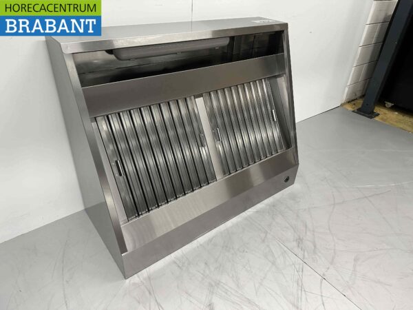 Hotte aspirante en acier inoxydable Moteur de la hotte 1500 kuub Premium-line Modèle incliné 120 cm 230V Horeca – Image 2
