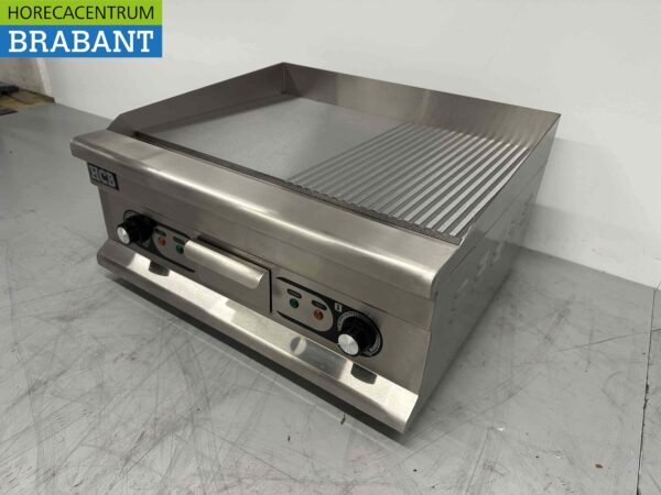 Acier inoxydable Plaque de gril Gril 1/2 Gril cannelé 60 cm 400V Horeca – Image 2