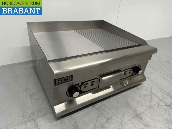 Acier inoxydable Plaque de gril Gril 1/2 Gril cannelé 60 cm 400V Horeca – Image 3