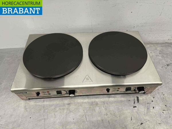 Crêpière double en acier inoxydable Plaque à crêpes 230V Restauration – Image 2