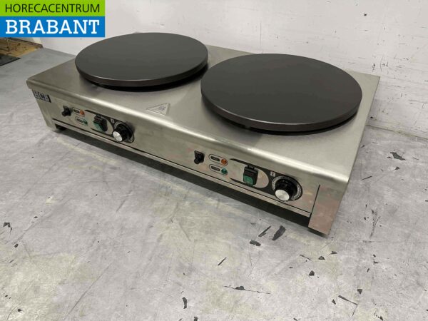 Crêpière double en acier inoxydable Plaque à crêpes 230V Restauration – Image 4
