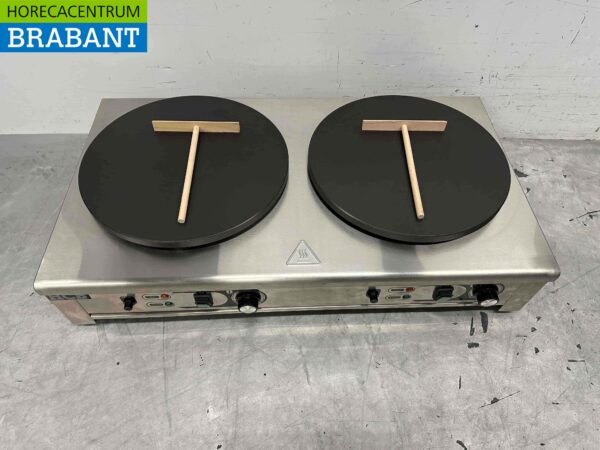 Crêpière double en acier inoxydable Plaque à crêpes 230V Restauration – Image 5