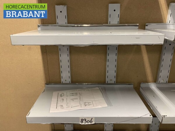Acier inoxydable Double étagère murale 60 x 30 cm Horeca