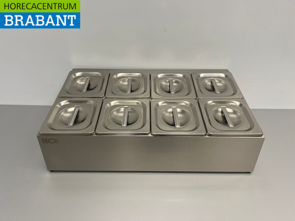 Support de plateau GN en acier inoxydable 8 x 1/6 gastronorm GN 66,5 cm Horeca