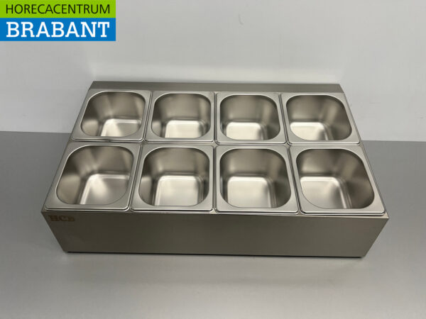 Support de plateau GN en acier inoxydable 8 x 1/6 gastronorm GN 66,5 cm Horeca – Image 4