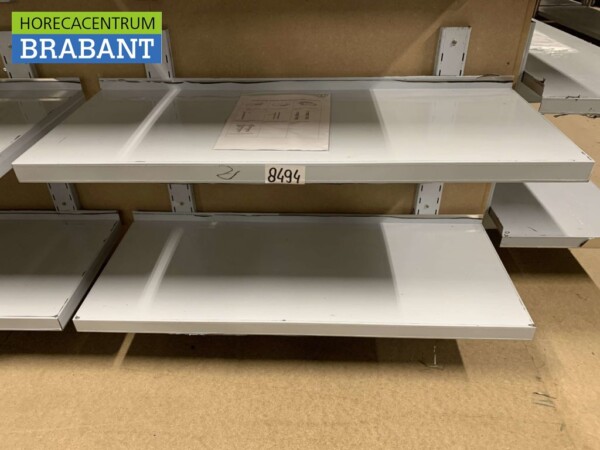 Acier inoxydable Double étagère murale 100 x 40 cm Horeca