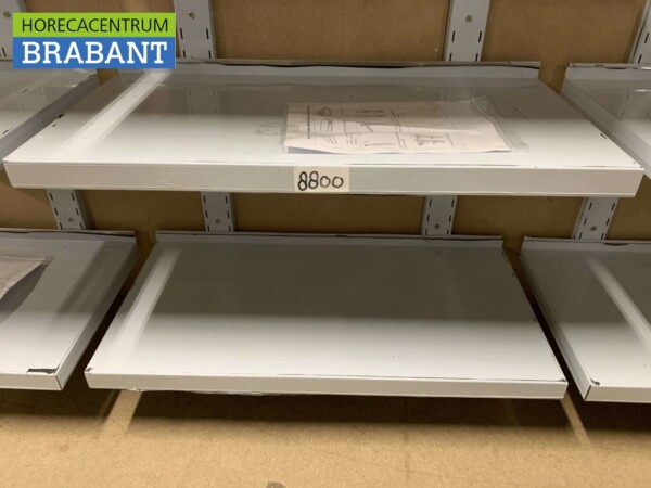 Acier inoxydable Double étagère murale 80 x 40 cm Horeca