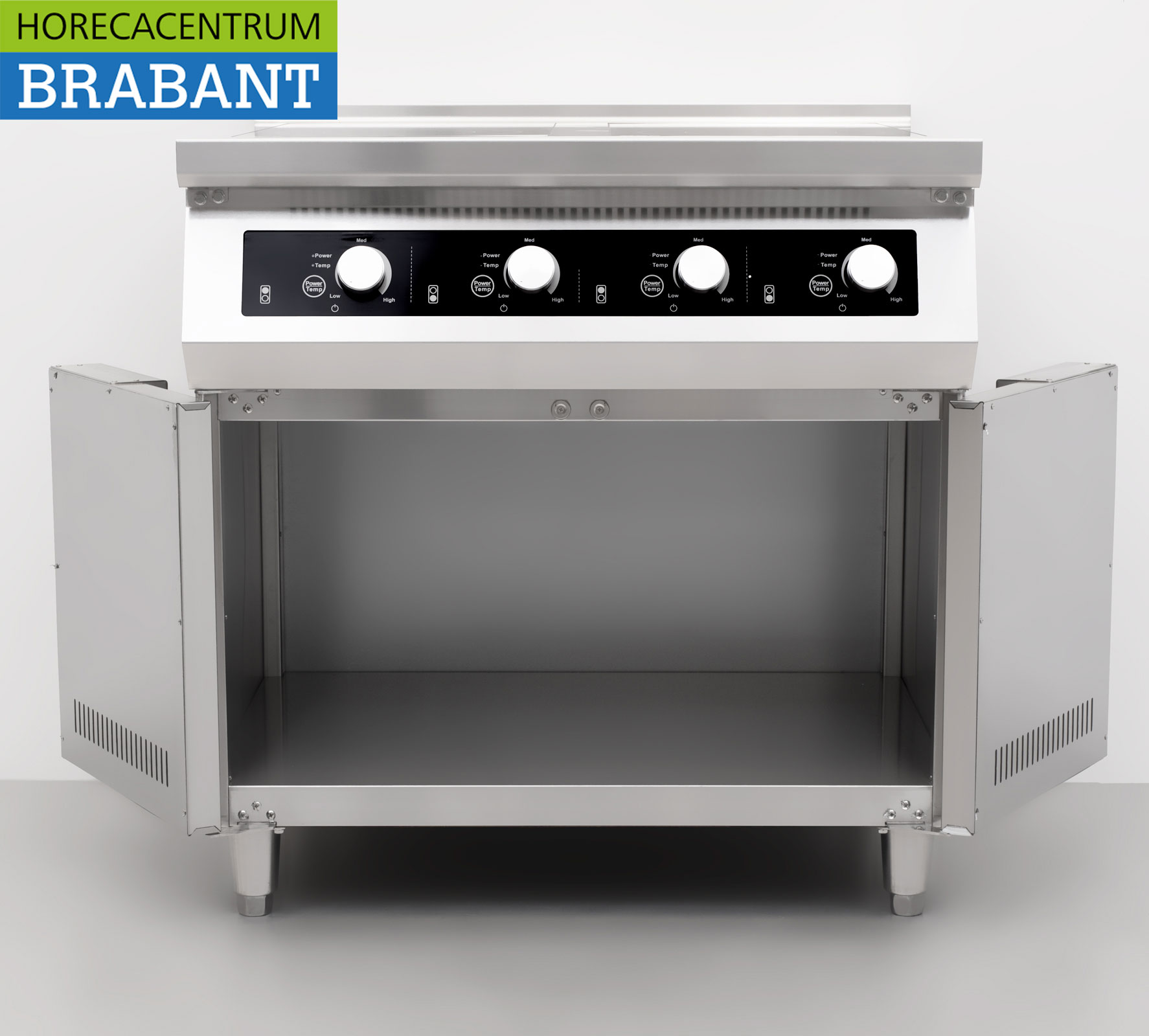 Acier inoxydable Plaque de cuisson à induction 4 brûleurs 17 kW 400V 80 cm Horeca – Image 6