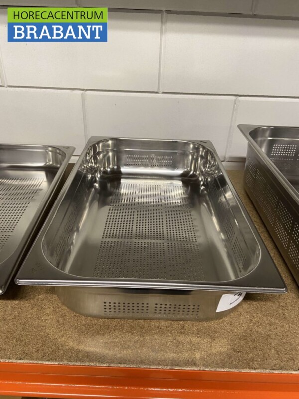 Bac Gastronorm en acier inoxydable perforé Bac GN 1/1 Profondeur 100 mm Horeca
