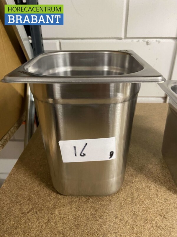 Bac Gastronorm en acier inoxydable Bac GN 1/6 Profondeur 200 mm Horeca