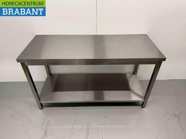 Table de travail en acier inoxydable Premium-line 150 x 60 x 85 cm Restauration – Image 2