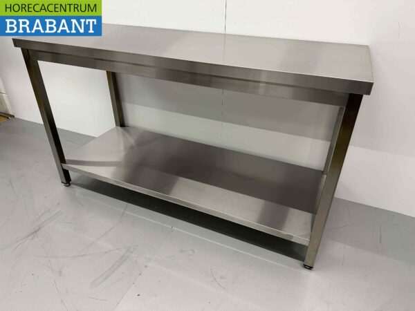 Table de travail en acier inoxydable Premium-line 150 x 60 x 85 cm Restauration – Image 4