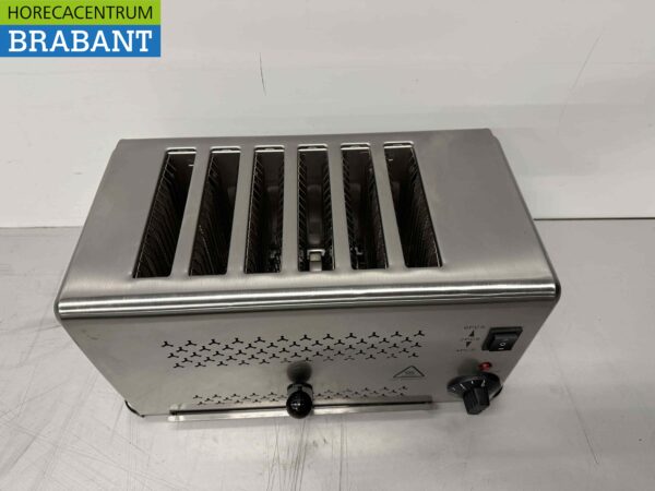 Grille-pain en acier inoxydable Grille-pain à 6 tranches 230V Horeca – Image 2