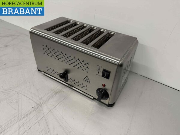 Grille-pain en acier inoxydable Grille-pain à 6 tranches 230V Horeca – Image 3