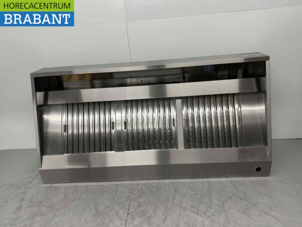 Hotte aspirante en acier inoxydable Premium-line Moteur 2000 mètres cubes Modèle oblique 200 cm 230V Horeca