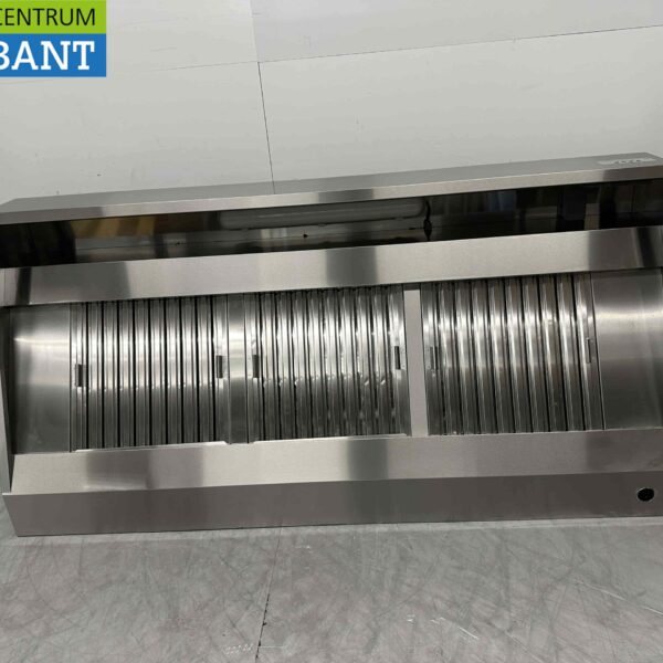 Hotte aspirante en acier inoxydable Premium-line Moteur 2000 mètres cubes Modèle oblique 200 cm 230V Horeca