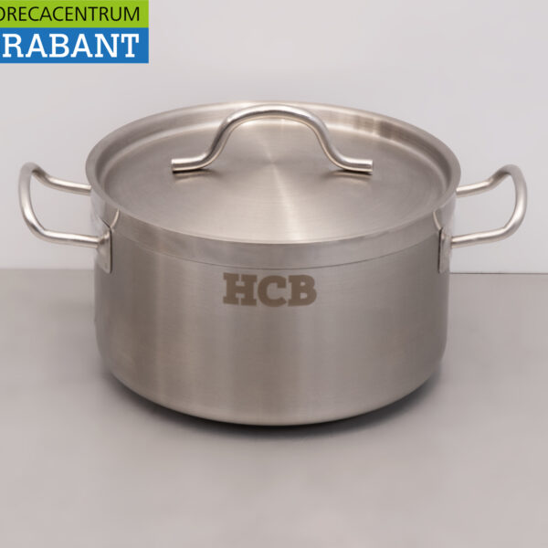 HCB Acier inoxydable Poêle à soupe Poêle de cuisson Induction 20 x 12 cm 4 litres Horeca