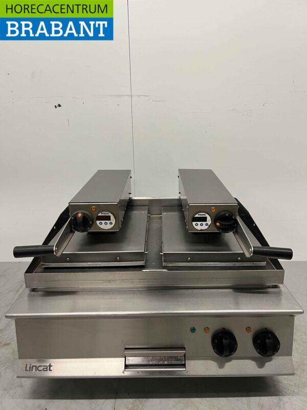 Lincat Acier inoxydable Clam Grill Hamburger Plaque grill 80 cm 17,2kW 400V Horeca