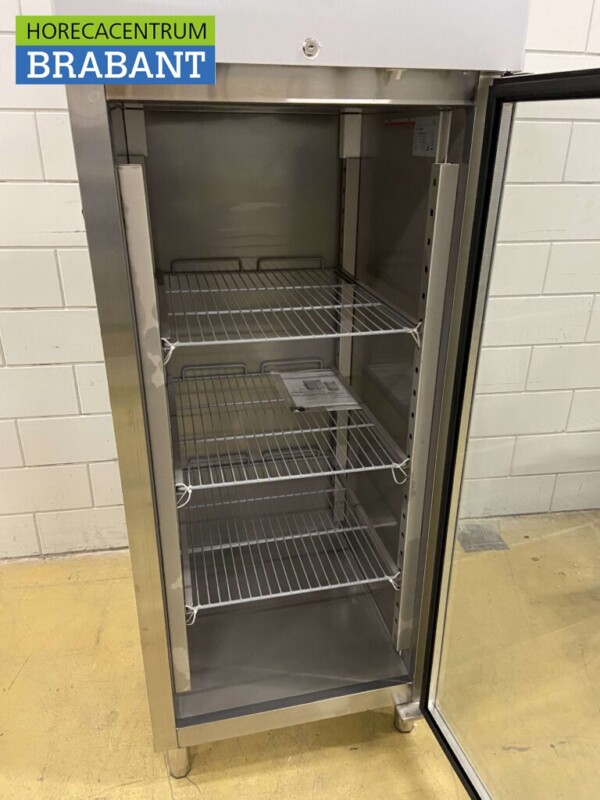 Acier inoxydable Porte vitrée Réfrigérateur Réfrigérateur 2/1 GN 650 litres 230V Horeca – Image 4