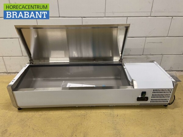 Vitrine inox Vitrine réfrigérée on-top saladière 3 x 1/3 et 1 x 1/2 GN 120 cm Horeca – Image 4