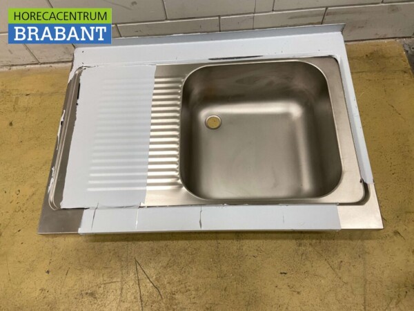 Evier en acier inoxydable Evier supérieur 100 x 70 cm Horeca – Image 2