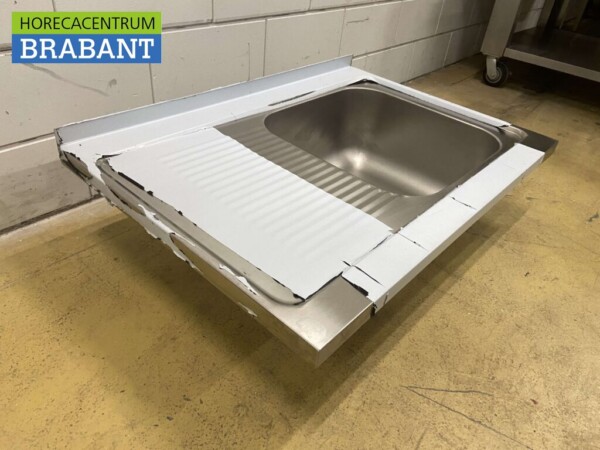 Evier en acier inoxydable Evier supérieur 100 x 70 cm Horeca – Image 3