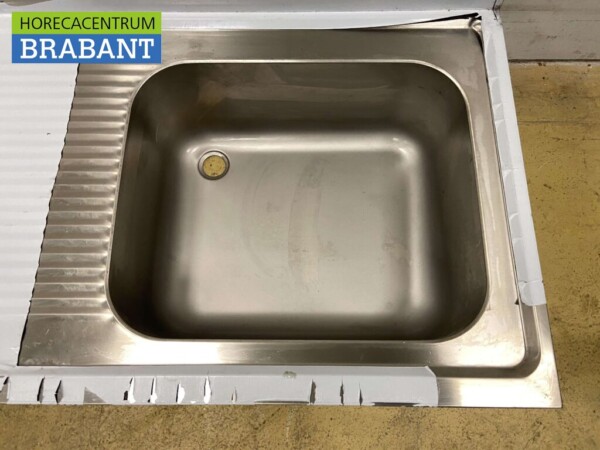 Plateau d'évier en acier inoxydable 120 x 70 cm Horeca – Image 4