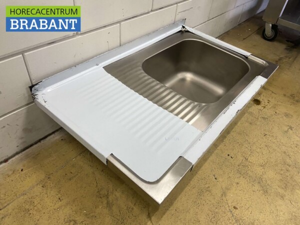 Evier en acier inoxydable Evier supérieur 100 x 60 cm Horeca – Image 2