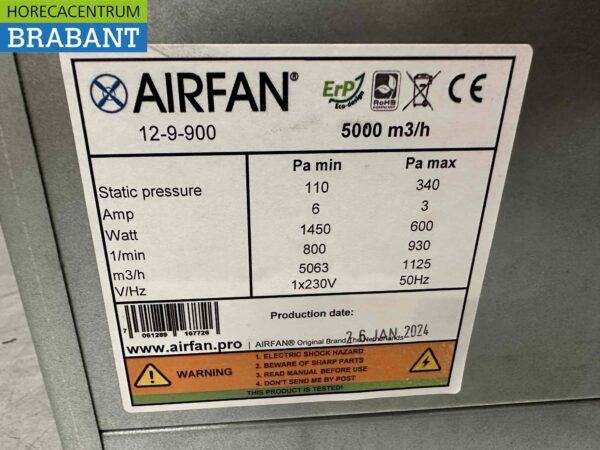 Moteur d'extraction en boîte 6000 m3 230V Horeca – Image 5