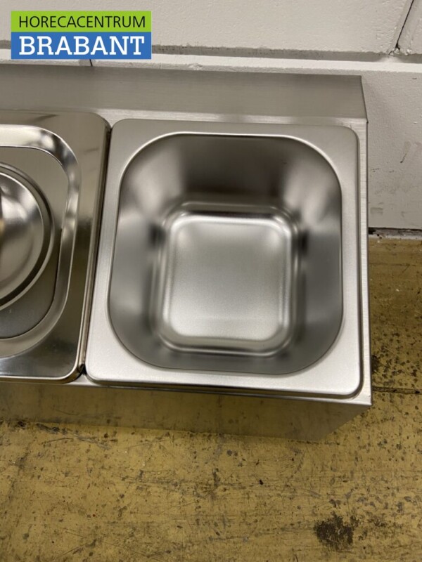 Support de plateau GN en acier inoxydable 3 x 1/6 gastronorm GN 50,5 cm Horeca – Image 5