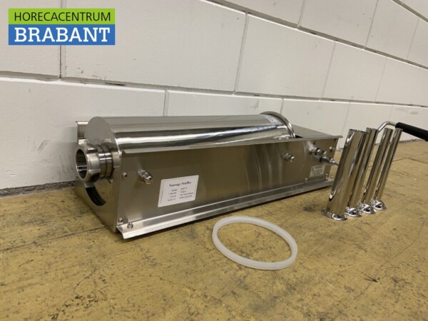Acier inoxydable Bouchon de boîte à farce horizontal Remplisseur de saucisses 7 litres Restauration Boucherie – Image 2