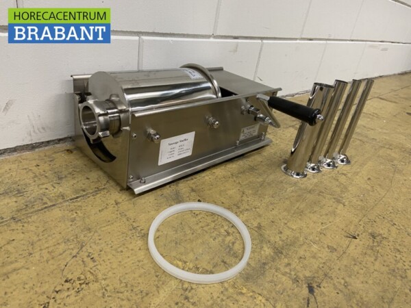 Acier inoxydable Bouchon de boîte à farce horizontal Remplisseur de saucisses 3 litres Restauration Boucherie – Image 2