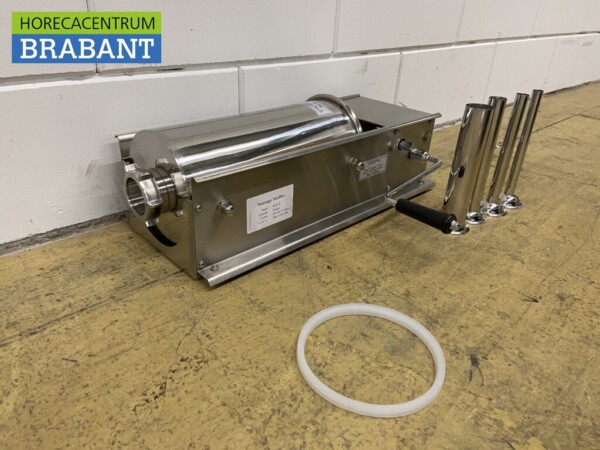 Acier inoxydable Bouchon de boîte à farce horizontal Remplisseur de saucisses 5 litres Restauration Boucherie – Image 2