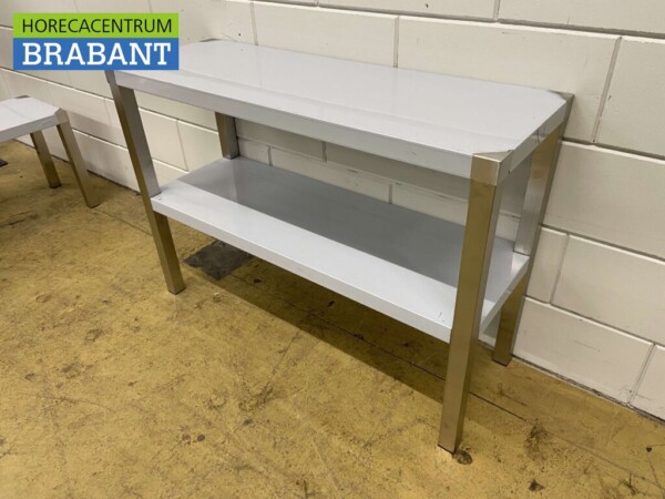 Pont d'étagère double en acier inoxydable 100 x 35 x 70 cm Restauration – Image 2