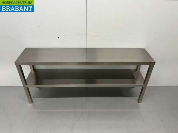 Pont d'étagère double en acier inoxydable 160 x 35 x 70 cm Restauration