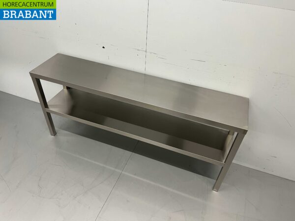 Pont d'étagère double en acier inoxydable 160 x 35 x 70 cm Restauration – Image 3