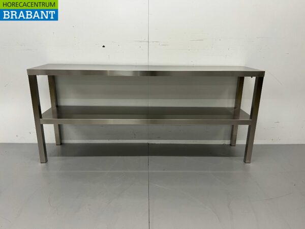 Pont d'étagère double en acier inoxydable 160 x 35 x 70 cm Restauration – Image 4