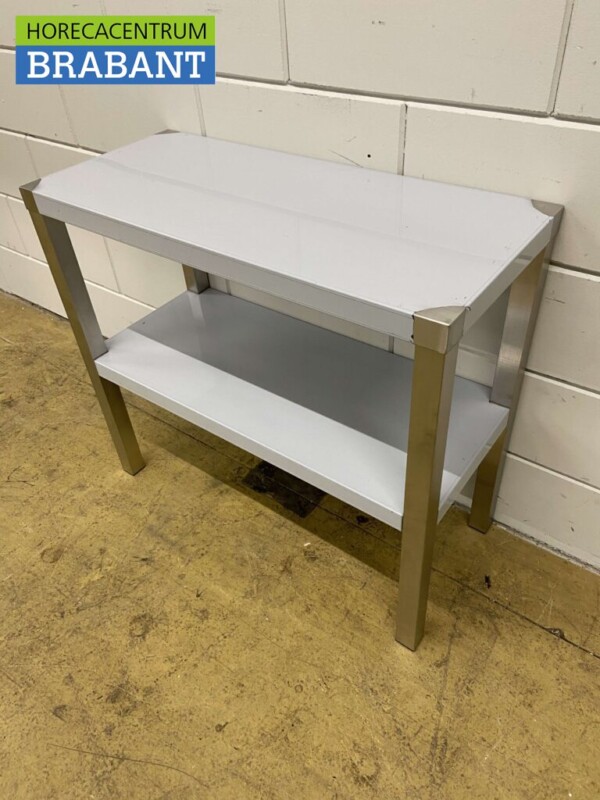 Pont d'étagère double en acier inoxydable 80 x 35 x 70 cm Restauration – Image 2