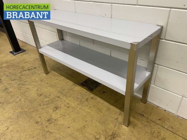 Pont d'étagère double en acier inoxydable 120 x 35 x 70 cm Restauration – Image 2