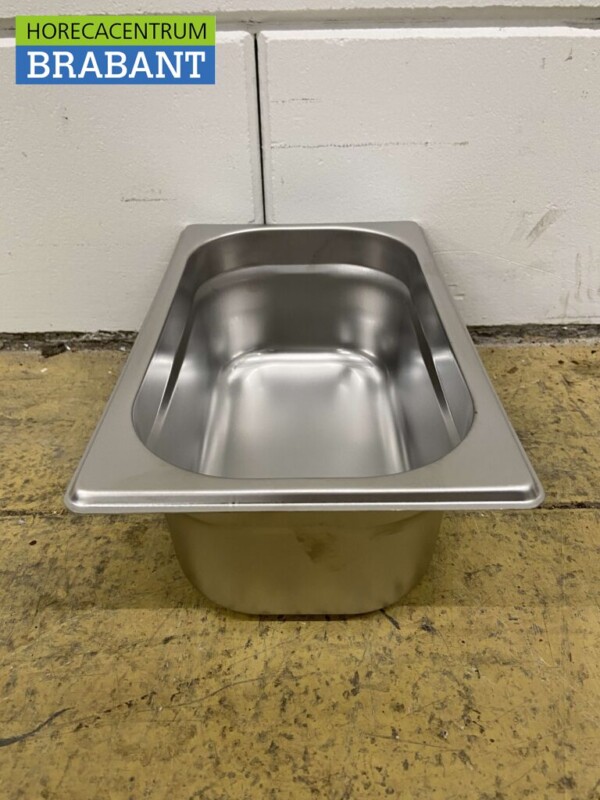 Bac Gastronorm en acier inoxydable Bac GN 1/4 Profondeur 100 mm Horeca