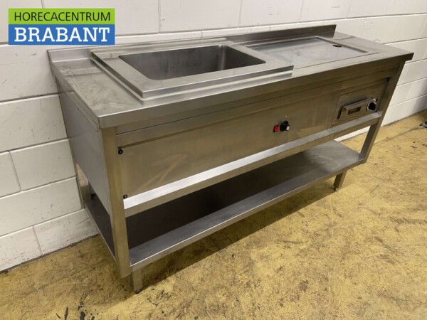 Menusystem inox plancha bain marie 165 cm 400V Horeca – Image 4