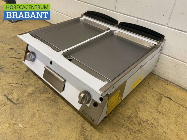 Planche à griller Giorik en acier inoxydable Planche à griller 2 zones 80 cm GAS Horeca – Image 4