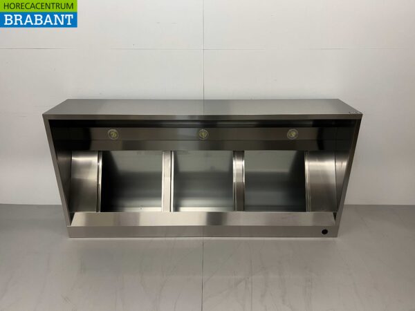 Hotte aspirante en acier inoxydable avec filtres à lamelles Premium-line 200 cm Modèle de boîte Horeca – Image 4