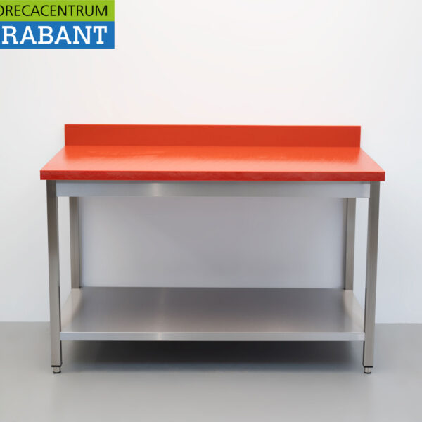 Table de découpe en acier inoxydable Polyéthylène PE Table de travail 140 cm Restauration Boucherie