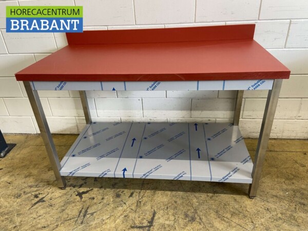 Table de découpe en acier inoxydable Polyéthylène PE Table de travail 140 cm Restauration Boucherie