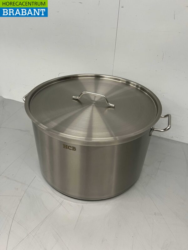 Acier inoxydable Poêle à soupe Poêle de cuisson Induction 55 x 35 cm 83 litres Restauration – Image 3