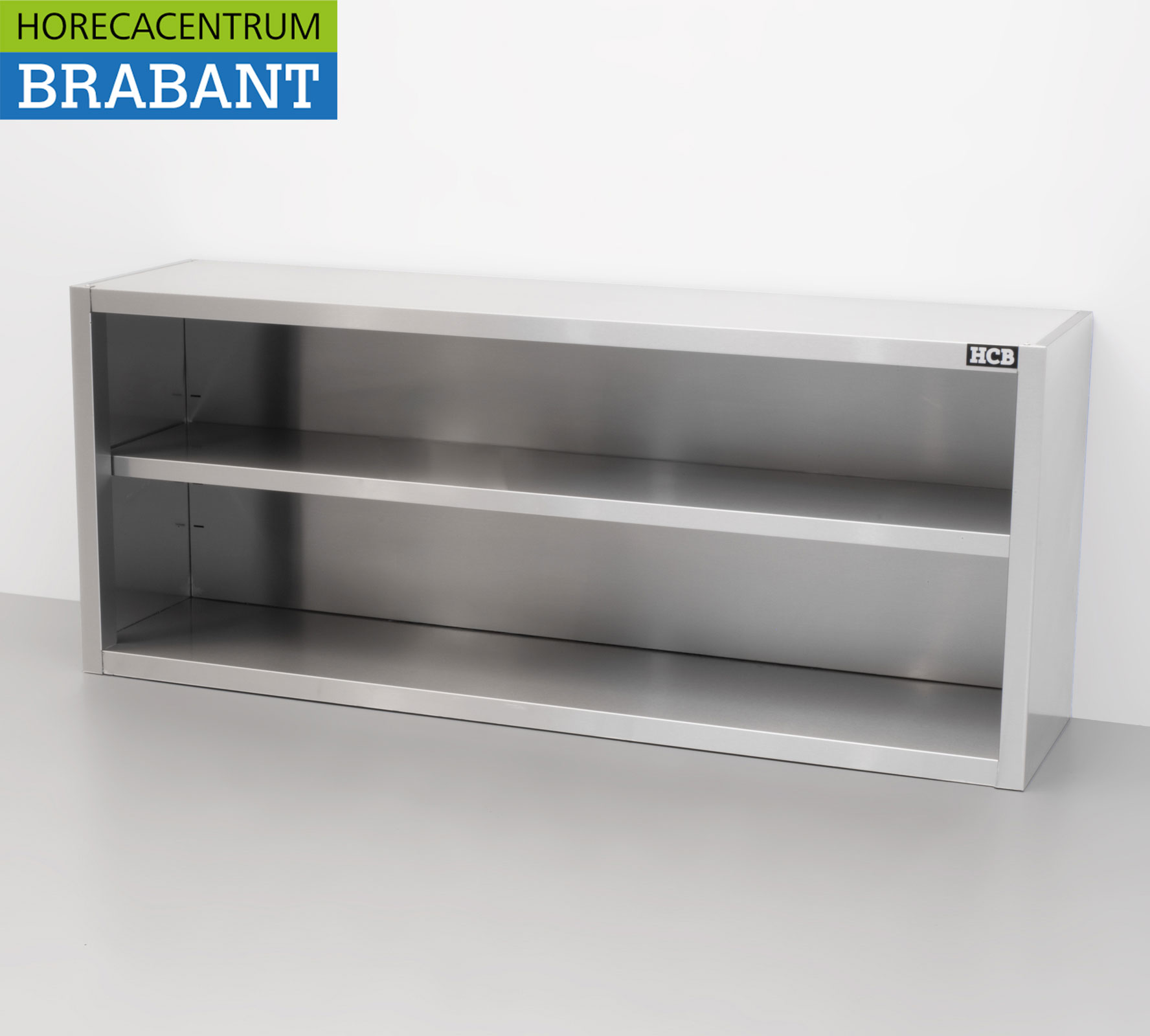 HCB Armoire murale en acier inoxydable Modèle ouvert 160 cm Restauration – Image 2